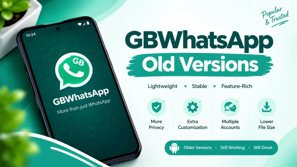 GBWhatsApp old versions on a smartphone